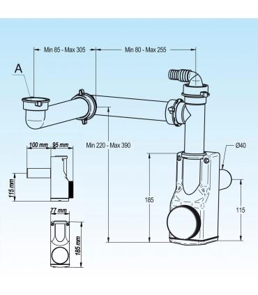 LIRA SIPHON SPACE 1 NT 1 "1/2 art. 1289.01