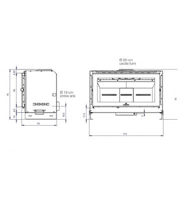 Wood-burning fireplace Edilkamin Screen Evo