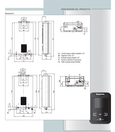 Chauffe-eau de bain instantane' a' gaz pour interieur Ariston Next Evo X