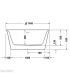 Duravit freestanding bathtub, White Tulip 700470 series