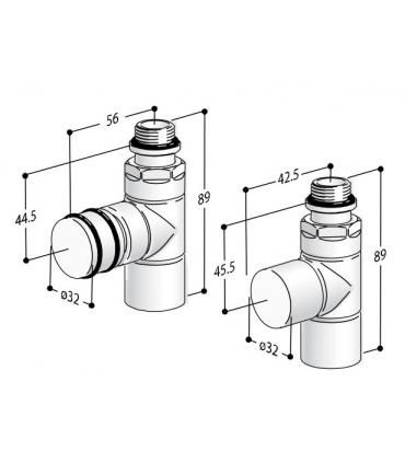 1/2 straight valve and lockshield for copper