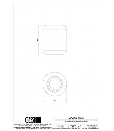 Bicchiere da appoggio Gessi Goccia 38035