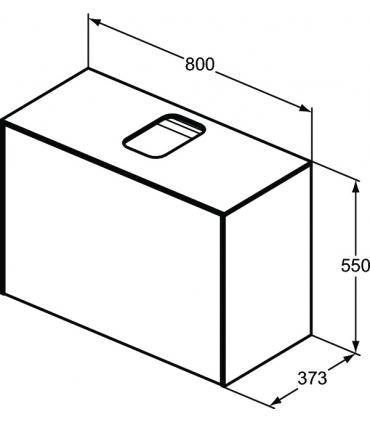 Meuble mince plaqué pour lavabo Ideal Standard série Conca