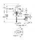Single hole mixer for bidet Grohe collection euroeco