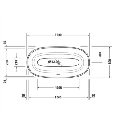 Vasca centro stanza Duravit, serie White Tulip 700468