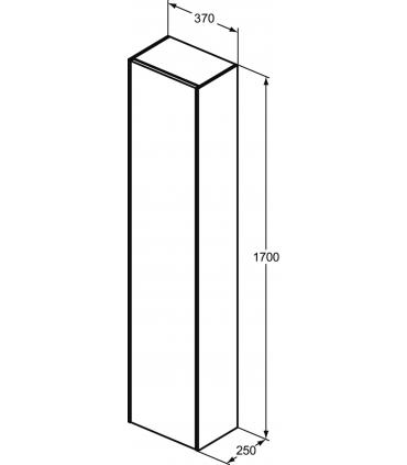 Meuble de salle de bain colonne Ideal Standard Conca hauteur 170 cm