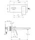 Miscelatore lavabo a parete Ideal Standard serie Conca