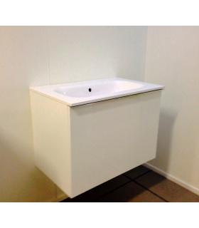 Geromin Wall mounted cabinet 70 cm, collection Loto, with washbasin white.