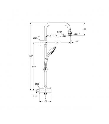 Ideal Standard Ideal Rain Duo shower column A5689