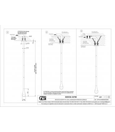 Bocca a soffitto Gessi serie Goccia 33799