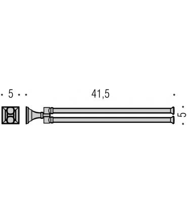 Porte-serviettes articule' double Colombo portofino B32120CR chrome