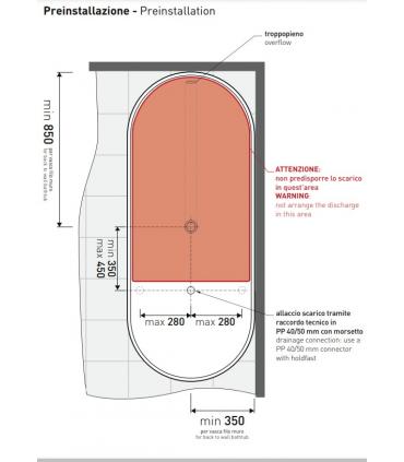 Freestanding bathtub Ceramica Flaminia Oval 170x70