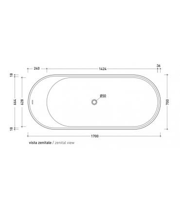 Vasca freestanding Ceramica Flaminia Oval 170x70