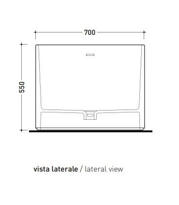 Baignoire îlot Ceramica Flaminia Ovale 170x70