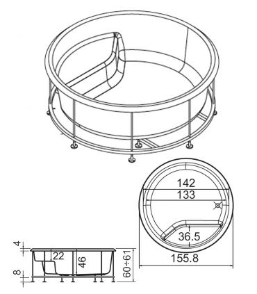 Bathtub Bolla white without Taps