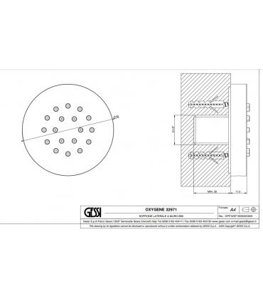 Adjustable side shower Gessi Tondo series art.32971