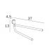Swivel double towel rail INDA One 37x4,5x13 chrome A2415B