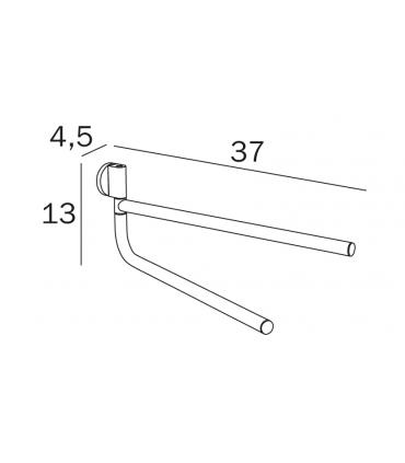 Swivel double towel rail INDA One 37x4,5x13 chrome A2415B