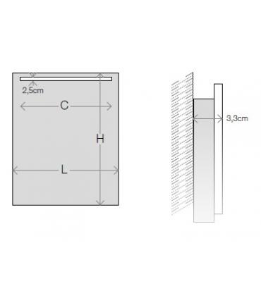 Koh-I-Noor LED mirror with upper light height 80 cm