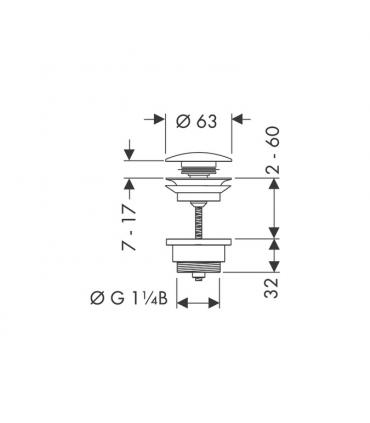 Piletta scarico push per lavabo Hansgrohe art.50100000