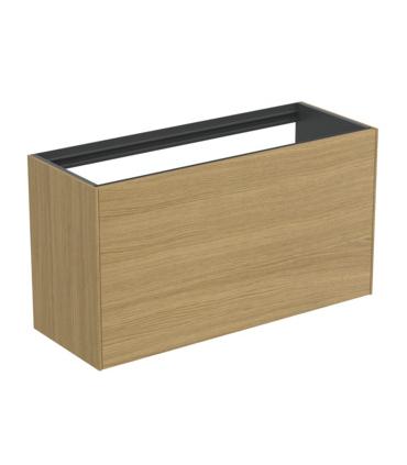 Slim veneered cabinet without top for Ideal Standard Conca washbasin