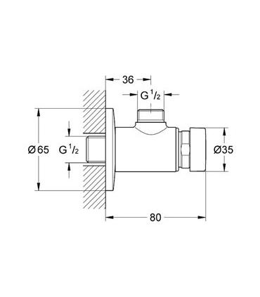 Rubinetto incasso temporizzato Grohe Euroeco Cosmopolitan T art.362670