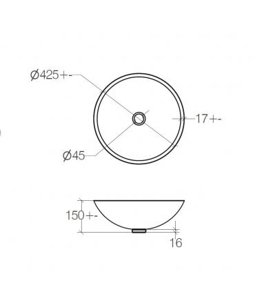 Countertop washbasin Lineabeta Acquaio