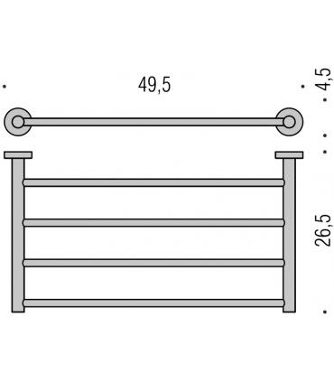 Wall towel holder for hotel Colombo collection plus w4987 chrome. 50cm