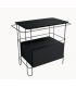 Washbasin cabinet Ceramica Flaminia Black stainless steel wire with drawer