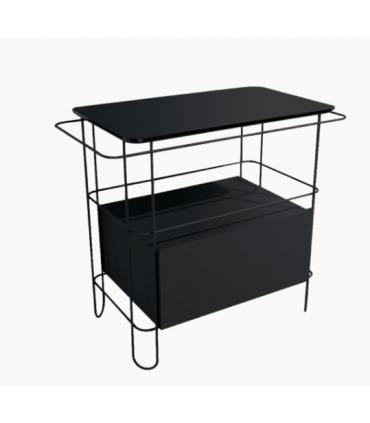 Washbasin cabinet Ceramica Flaminia Black stainless steel wire with drawer