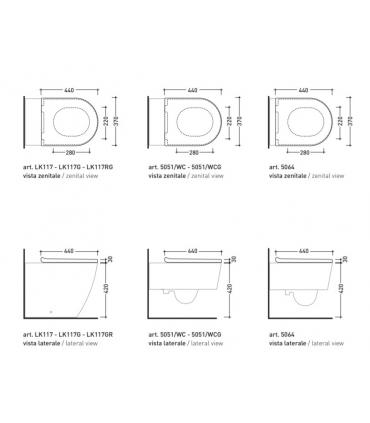 Flaminia Link LKCW07 wrap-around toilet seat