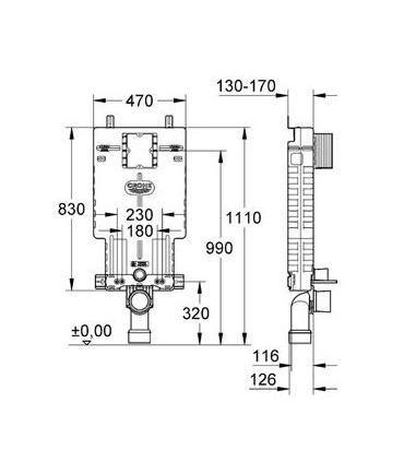 Built in cistern Grohe collection Uniset