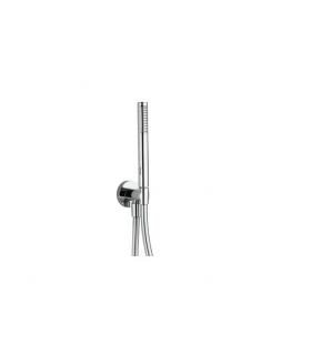 Complete hand shower with support and Water inlet, Bellosta with round plate