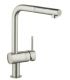 Sink mixer with extractable hand shower, Grohe collection Minta