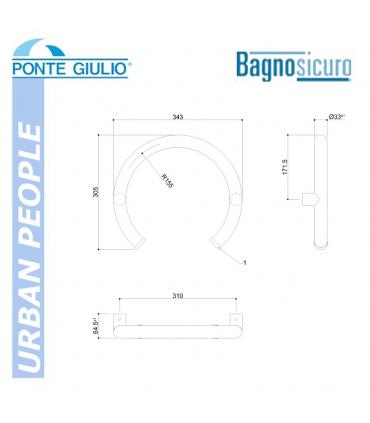 Maniglione di sicurezza circolare Urban Ponte Giulio