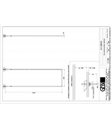 Porta salviette a soffitto Gessi Goccia altezza 180cm art.38142