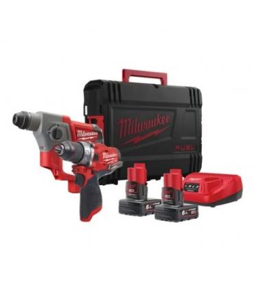 Powerpack M12 Fuel Milwaukee consisting of drill and rotary hammer