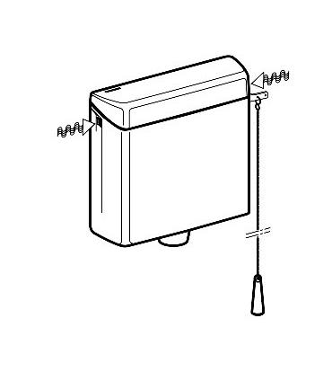 External cistern, high for toilet, Geberit AP123