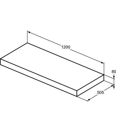 Mensola per lavabo Ideal Standard Conca impiallacciata