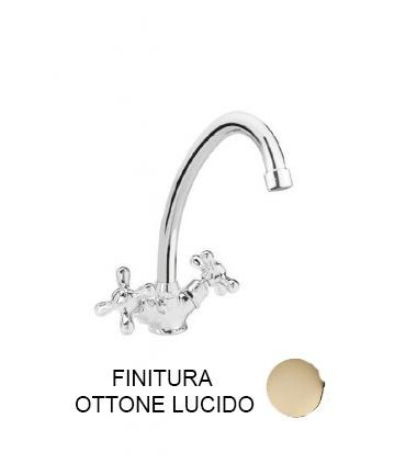 High mixer for kitchen sink, Bellosta collection Romina with spout
