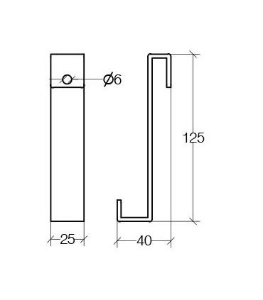 Coat hanger, Lineabeta, Caligo Series, Model 52964, Steel