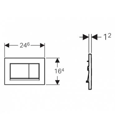 Plaque avec 2 boutons, Geberit Sigma30 art.115.883