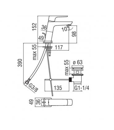 Washbasin mixer single hole Nobili acquaviva