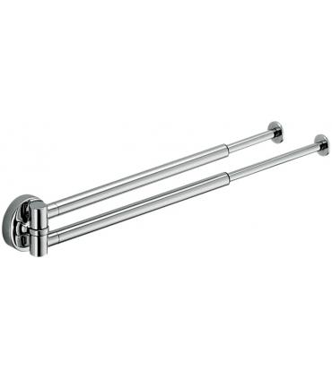 Porta salviette doppio a snodo estensibile Colombo Plus w4914 cromo