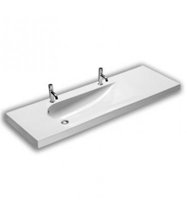 Wall hung washbasin 150 cm double hole collection Grandangle