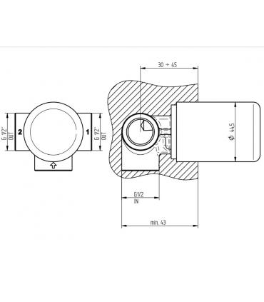Corpo incasso per deviatore Bellosta 454049