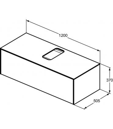 Meuble vasque laqué avec un tiroir, Ideal Standard Conca