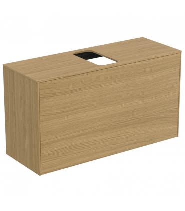 Slim veneered cabinet for Ideal Standard washbasin, Conca series