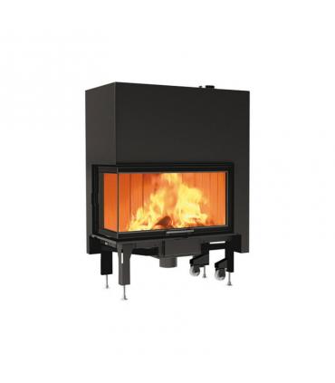 Right-hand Edilkamin Windo2 wood-burning fireplace