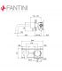 Wall mixer a 2 holes for washbasin, Fantini series Af/21